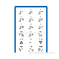 Impressão de adesivos de texto em braille spot